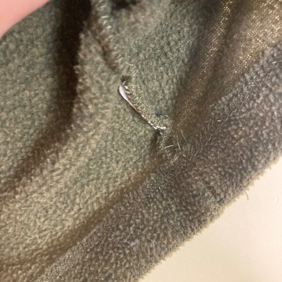 Brooks Polartec Womens Olive Green Sleeveless Fleece Top L  Warm & Lightweight - Picture 5 of 7